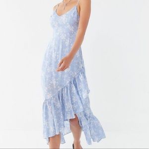UO Fireworks Tie-back Ruffle Maxi Dress